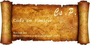 Csépe Pamina névjegykártya